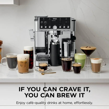 Luxe Pro Coffee Machine ES701UK – 3-in-1 Espresso, Latte & Cappuccino Maker with Built-In Grinder